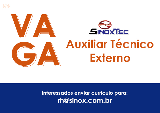 A Sinox está contratando Auxiliar Técnico Externo